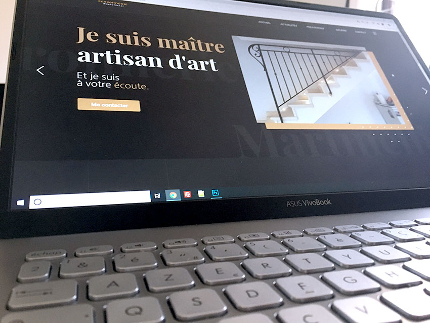 La belle Page web travaille pour Ferronnerie Martinelli création site web vaucluse agence web drome ameliorer visibilité internet